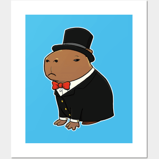 Gentleman Capybara Groom Posters and Art